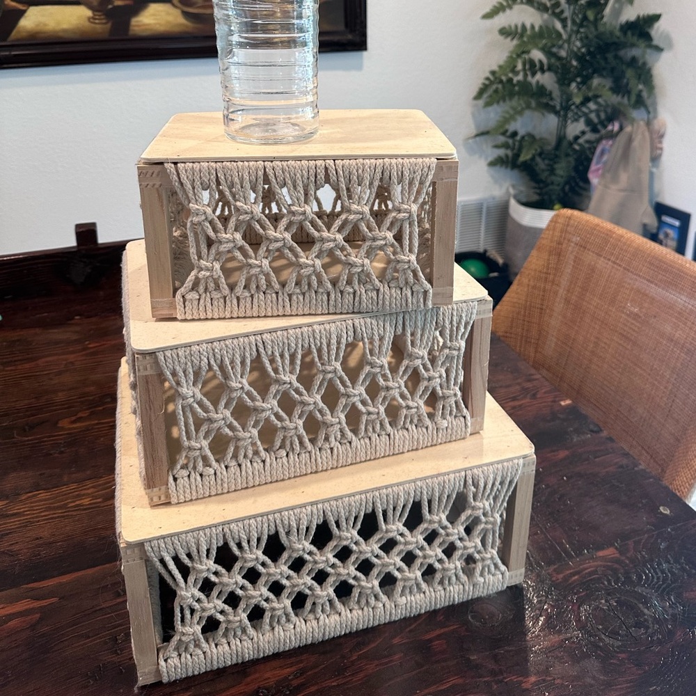 Home goods stacking boxes